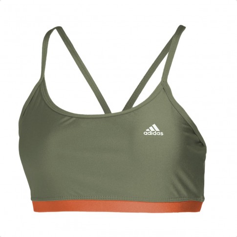 Top Adidas Latin Fit Colorblock Feminino Verde / Coral