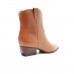 Bota Arezzo Western Cano Curto Feminina Marrom