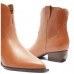 Bota Arezzo Western Cano Curto Feminina Marrom