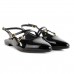 Sapato Beira Rio Slingback Fivela Feminino Preto / Preto