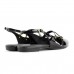 Sapato Beira Rio Slingback Fivela Feminino Preto / Preto