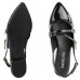 Sapato Beira Rio Slingback Fivela Feminino Preto / Preto