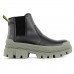 Bota Caterpillar Original Hardwear Chelsea Feminina Preto / Verde