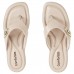 Chinelo Comfortflex Metallic Detail Feminino Bege / Dourado