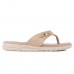 Chinelo Comfortflex Metallic Detail Feminino Nude / Dourado