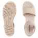 Sandália Comfortflex Anabela Feminina Creme / Bege