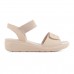 Sandália Comfortflex Anabela Feminina Creme / Bege