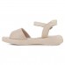 Sandália Comfortflex Com Fivela Feminina Nude / Nude