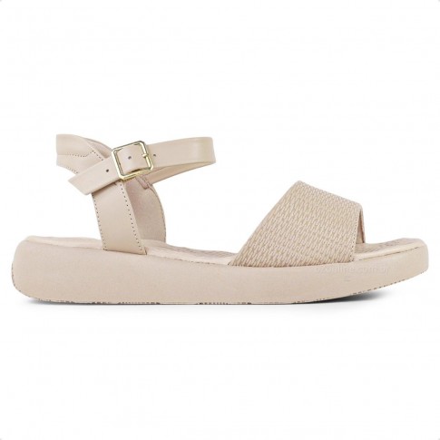 Sandália Comfortflex Com Fivela Feminina Nude / Nude