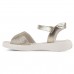 Sandália Comfortflex Com Fivela Feminina Off White / Dourado