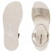 Sandália Comfortflex Com Fivela Feminina Off White / Dourado