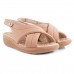 Sandália Comfortflex Tiras Cruzadas Feminina Nude / Nude