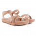 Sandália Comfortflex Tiras Feminina Nude / Nude