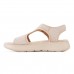 Sandália Comfortflex Tiras Plataforma Feminina Nude / Nude