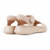 Sandália Comfortflex Tiras Plataforma Feminina Nude / Nude