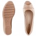 Sapato Comfortflex Peep Toe Feminino Nude / Nude