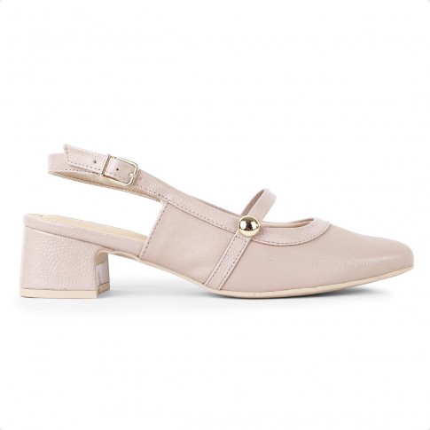 Sapato Comfortflex Slingback Tira Feminino Rosê