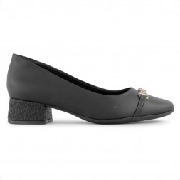 Scarpin Comfortflex Fivela Feminino Preto