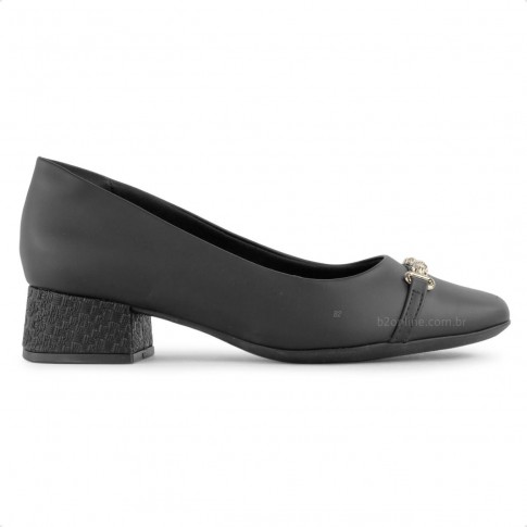 Scarpin Comfortflex Fivela Feminino Preto