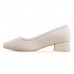 Scarpin Comfortflex Salto Bloco Feminino Off White / Bege