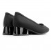 Scarpin Comfortflex Salto Bloco Feminino Preto / Preto