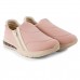 Tênis Comfortflex Slip On Zíper Feminino Rosê / Bege