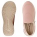 Tênis Comfortflex Slip On Zíper Feminino Rosê / Bege