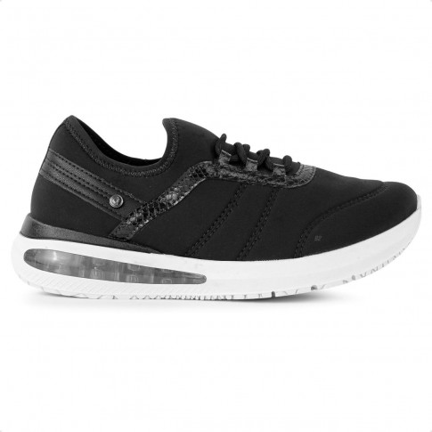 Tênis Comfortflex Style Feminino Preto / Branco