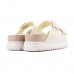 Sandália Melissa Cozy Slide M Lover Platform Feminina Bege / Nude