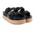 Sandália Melissa Cozy Slide M Lover Platform Feminina Preto / Bege