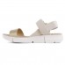 Sandália Modare Flatform Feminina Creme / Dourado