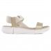 Sandália Modare Flatform Feminina Creme / Dourado