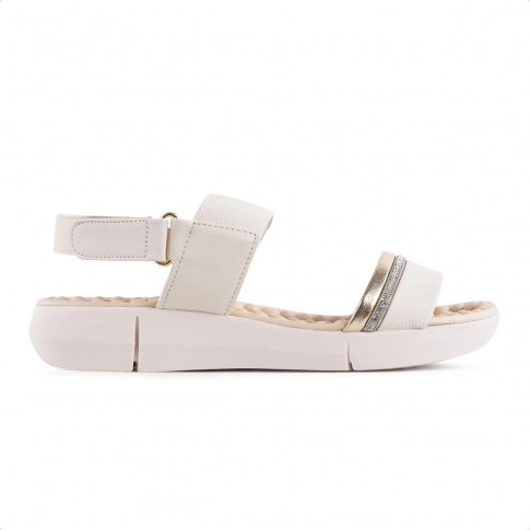 Sandália Modare Flatform Feminina Off White / Bege