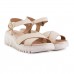 Sandália Modare Salto Plataforma Fivela Feminina Creme / Creme