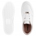 Tênis Casual Moleca  Cadarço Feminino Branco / Branco