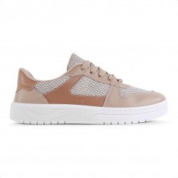 Tênis Casual Moleca  Cadarço Feminino Nude / Marrom