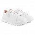 Tênis Casual Moleca Cadarço Feminino Branco / Branco