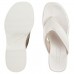 Sandália Moleca Anabela Plataforma Feminina Off White / Branco