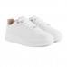 Tênis Moleca Casual Cadarço Feminino Branco / Branco