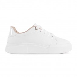 Tênis Moleca Casual Cadarço Feminino Branco / Branco