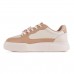 Tênis Moleca Casual Cadarço Feminino Off White / Bege