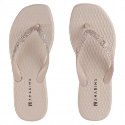 Chinelo Ramarim Plataforma Feminino Bege / Bege