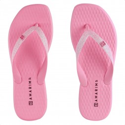 Chinelo Ramarim Plataforma Feminino Rosa Claro