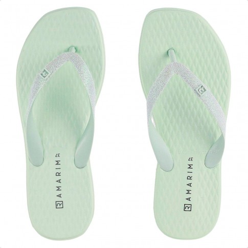 Chinelo Ramarim Plataforma Feminino Verde Água