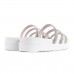 Sandalia Ramarim Papete Strass Feminino Branco / Prata