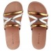 Sandalia Ramarim Papete Tira Feminino Nude / Dourado