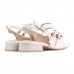 Sapato Ramarim Slingback Salto Baixo Feminino Bege