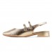 Sapato Ramarim Slingback Salto Baixo Feminino Dourado