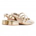 Sapato Ramarim Slingback Salto Baixo Feminino Dourado