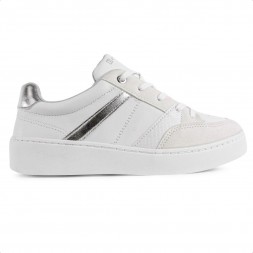 Tênis Ramarim Casual Cadarço Feminino Branco Prata